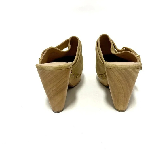 NWOT Veronica Beard Hendrix Suede Clog - Boho Backless Heeled Clog - Picture 6 of 11